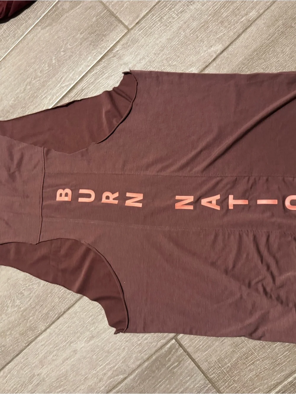 Burn Logo Maroon Muscle Tee